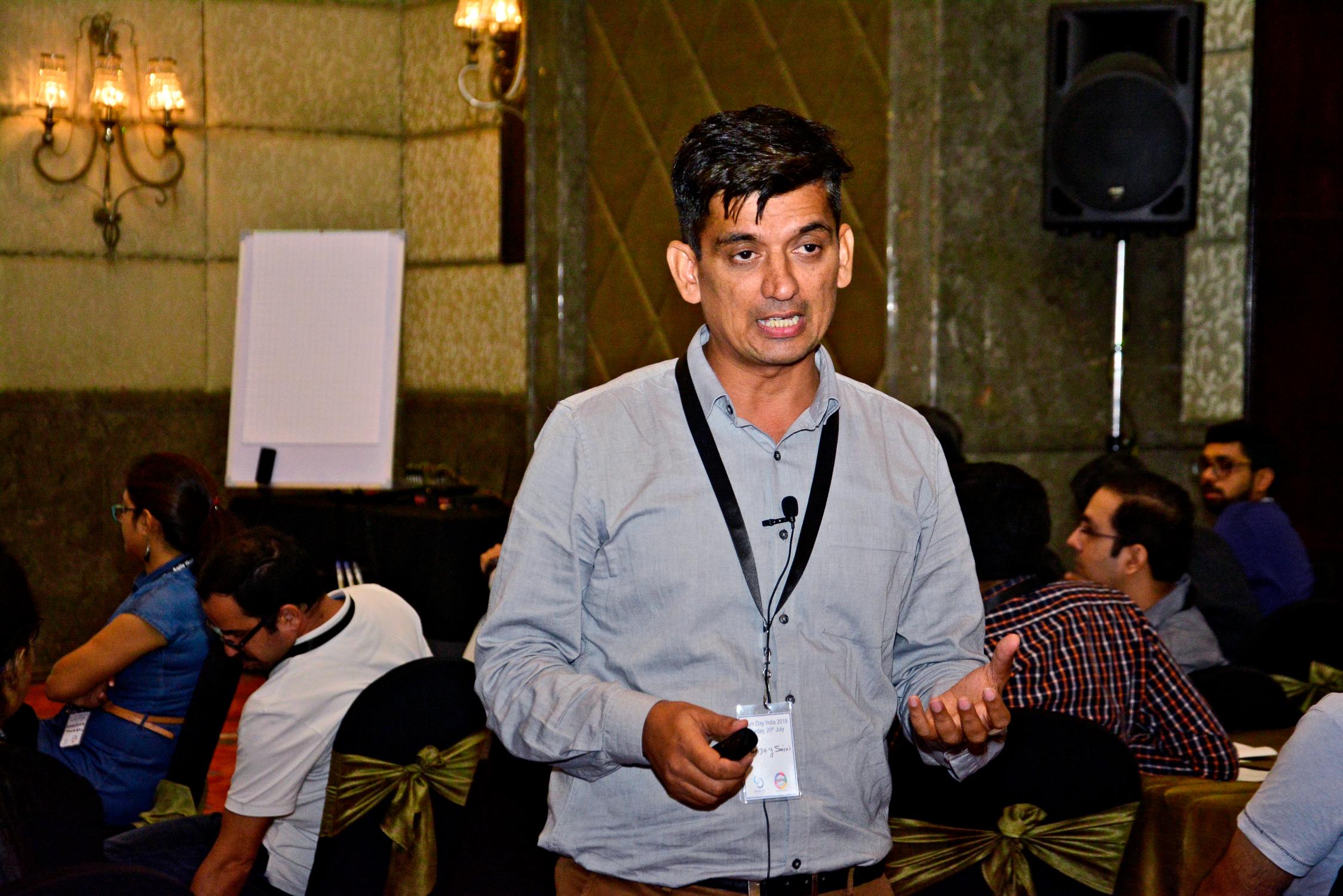Sanjay Saini on stage